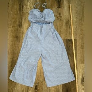 L’atiste Blue and white stripe Jumpsuit